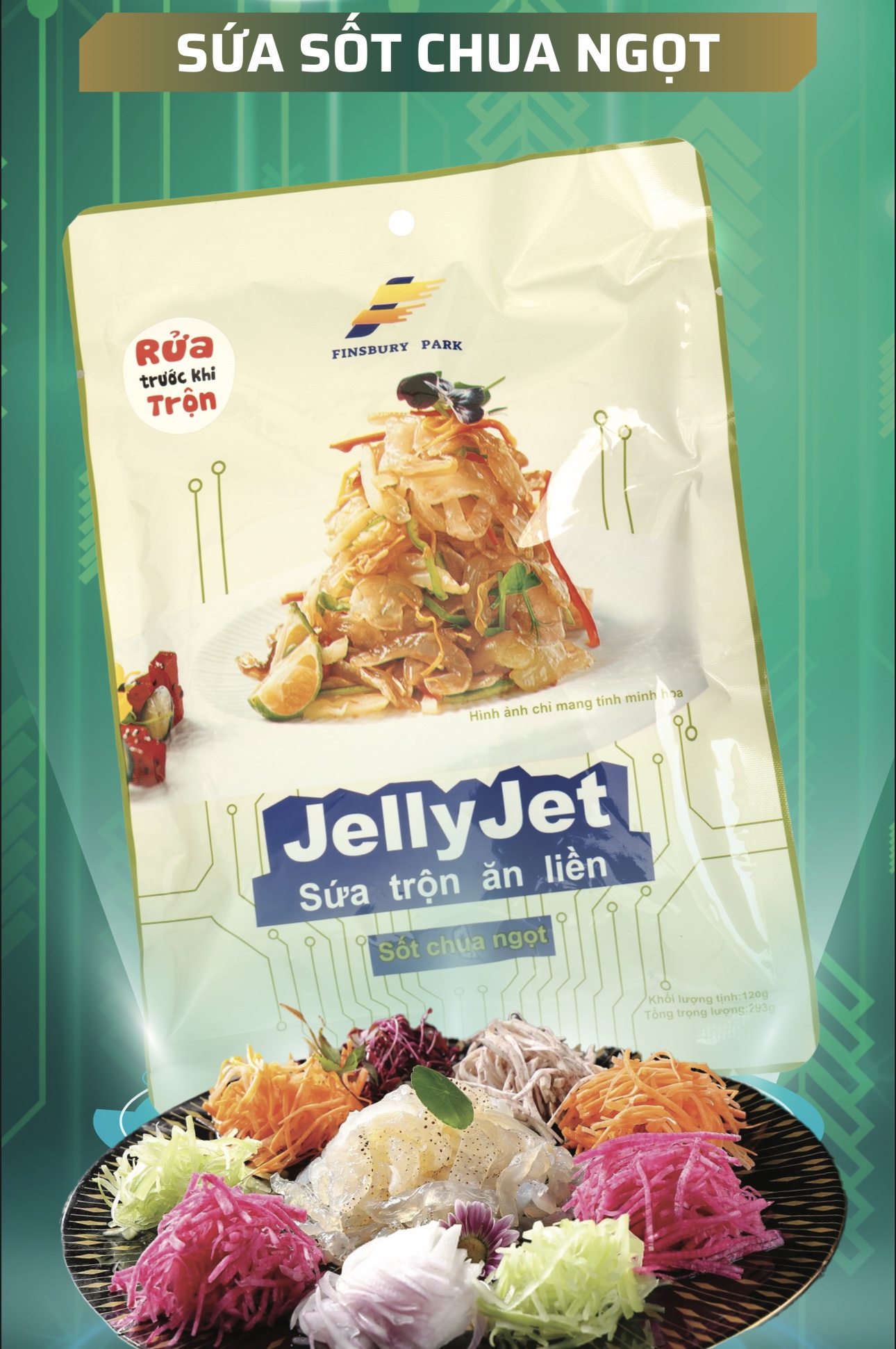 JellyJet – Thân Sứa Trộn Sốt Chua Ngọt Giòn thanh